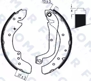 Комлект тормозных накладок FOMAR Friction FO 0636